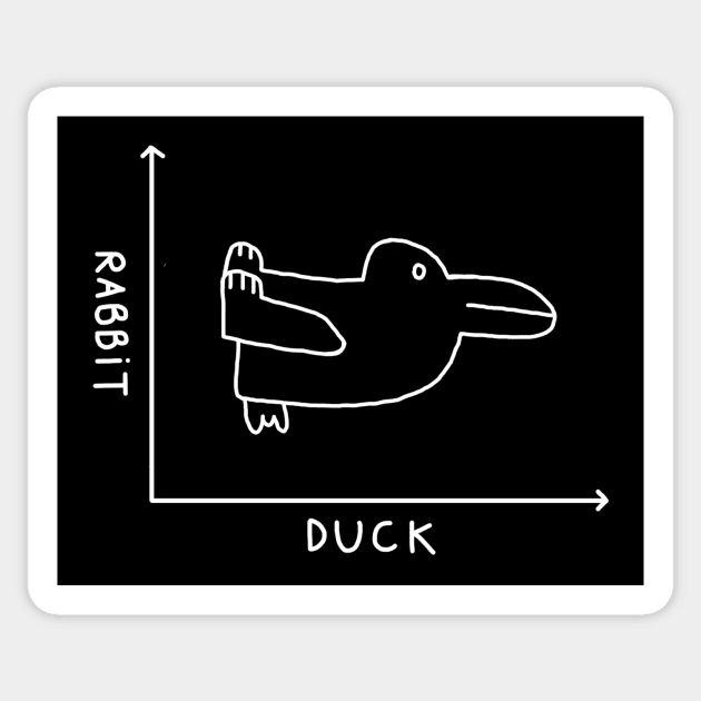 The rabbit–duck illusion Sticker by Existential's Store